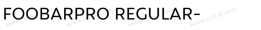 FOOBARPRO REGULAR字体转换